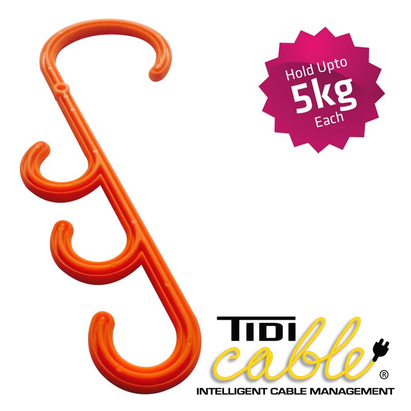 3 point Orange Tidi-Hanger S Hook Cable Support Hanger